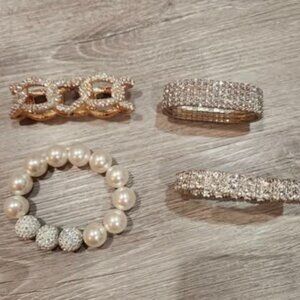 Bling bracelets, set of 4